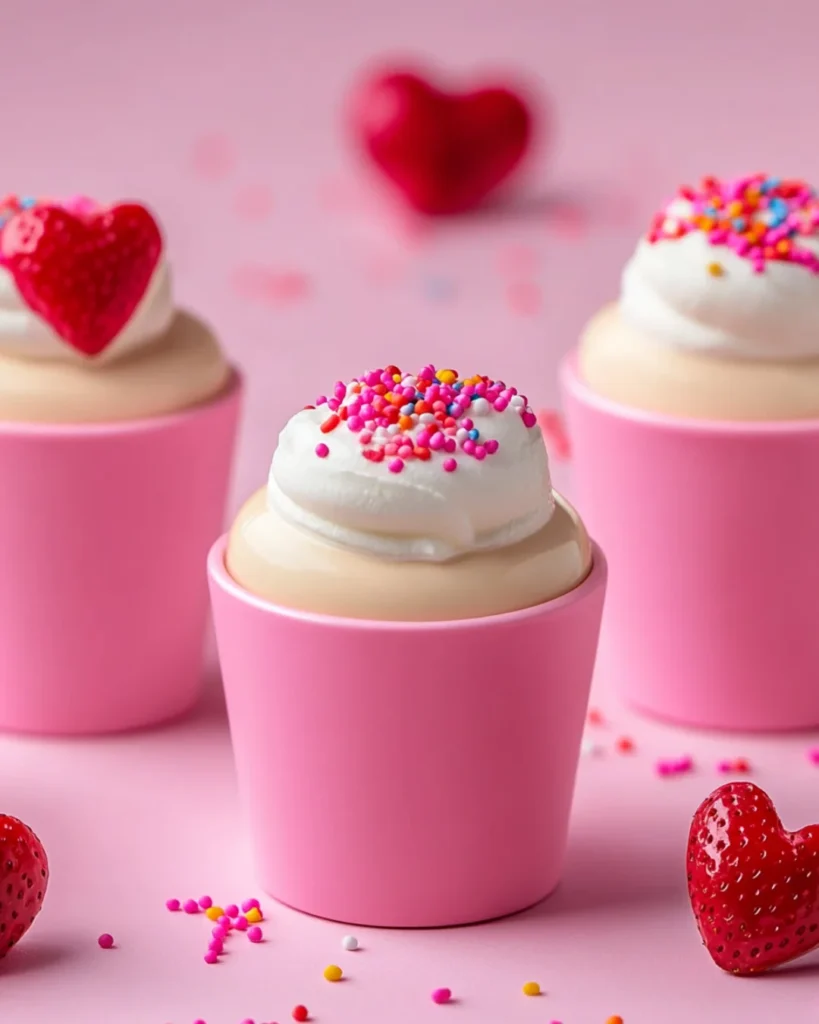 Baileys Strawberries and Cream Pudding Shots