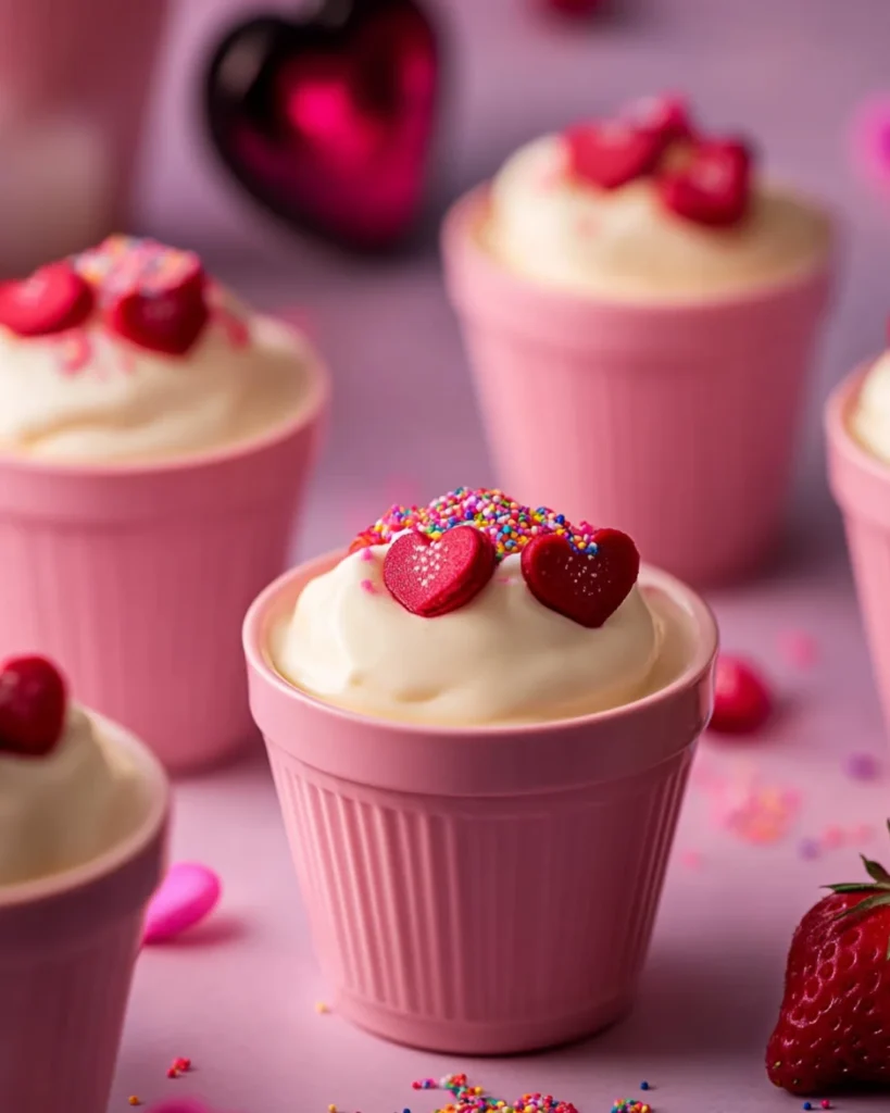 Baileys Strawberries and Cream Pudding Shots