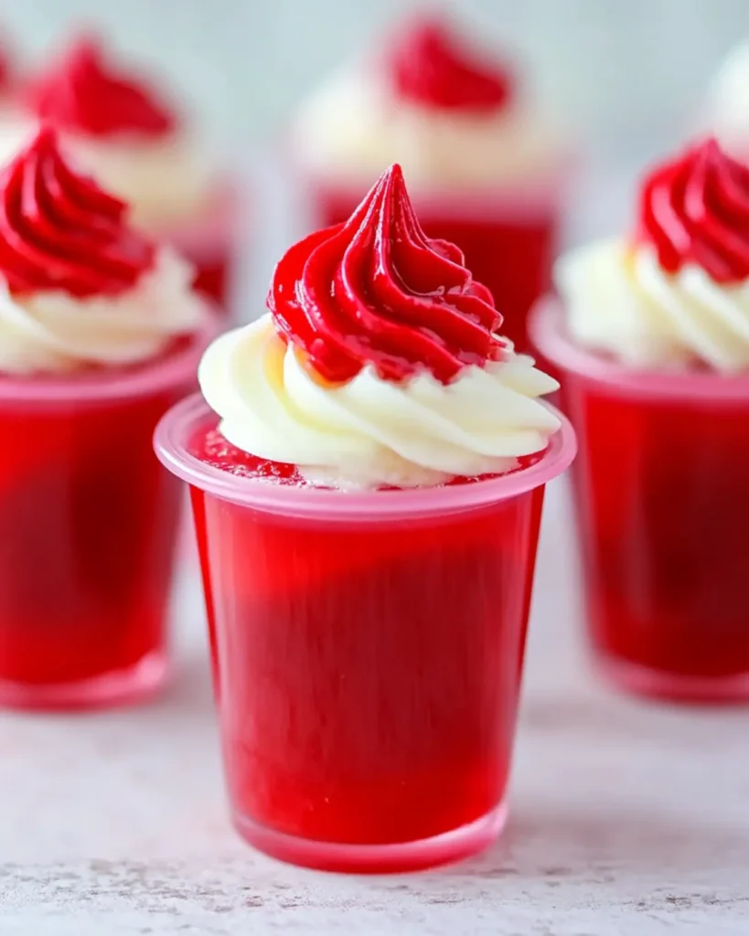 Baileys Red Velvet Cupcake Jello Shots