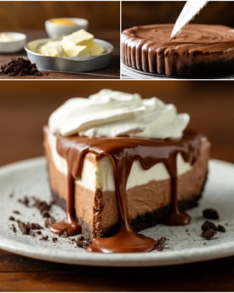 no bake brownie batter cheesecake