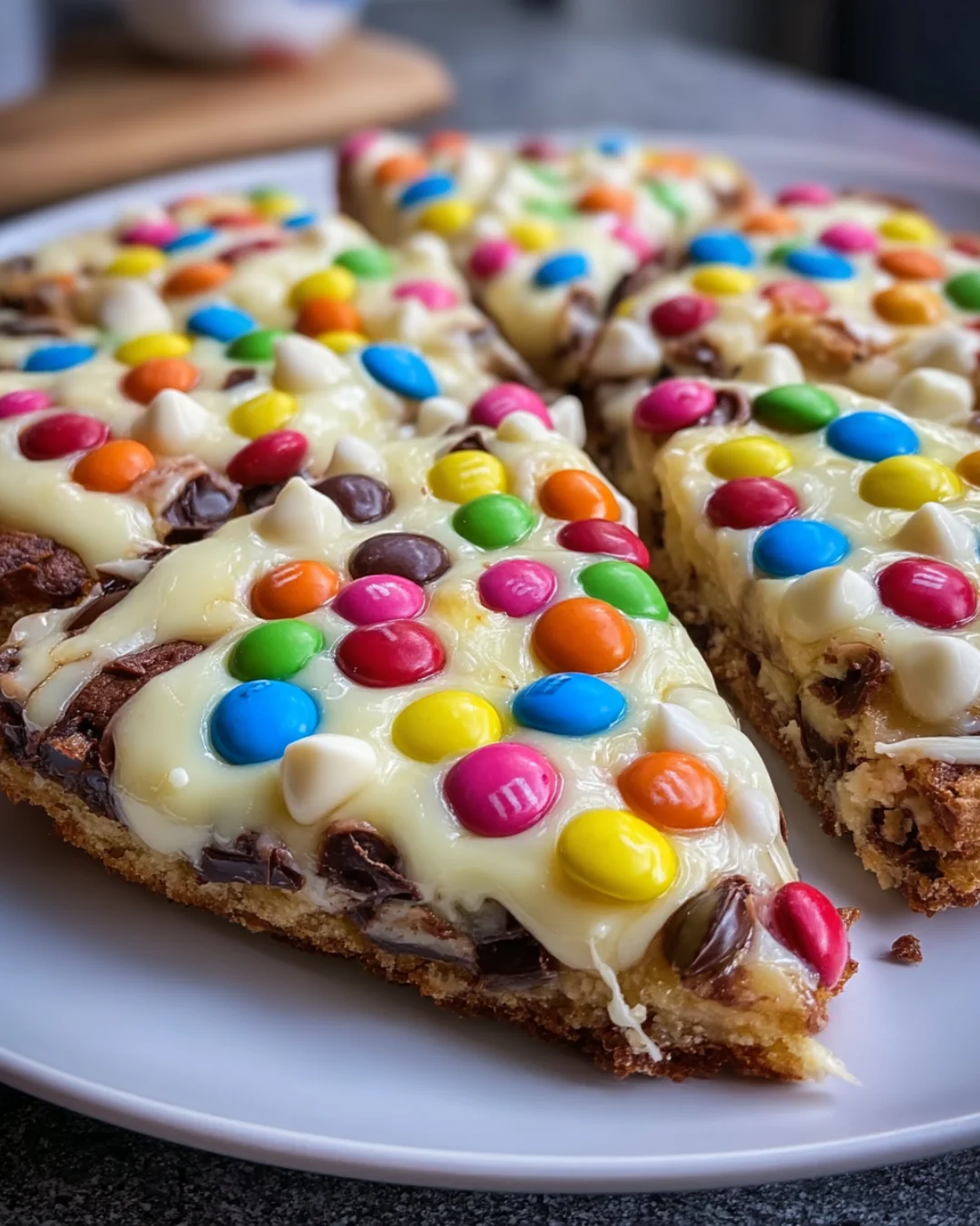 Easy White Chocolate Brownie Pizza