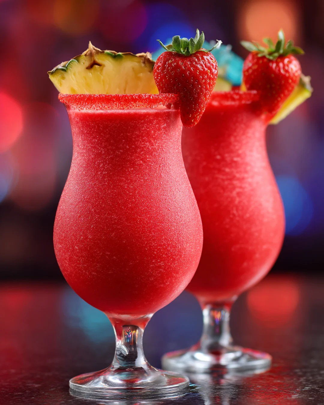 Girl in Red Colada cocktail