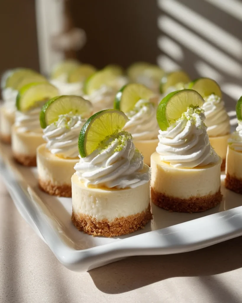 Mini key lime cheesecakes