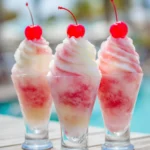 Strawberry Piña Colada Snow Cone Shots