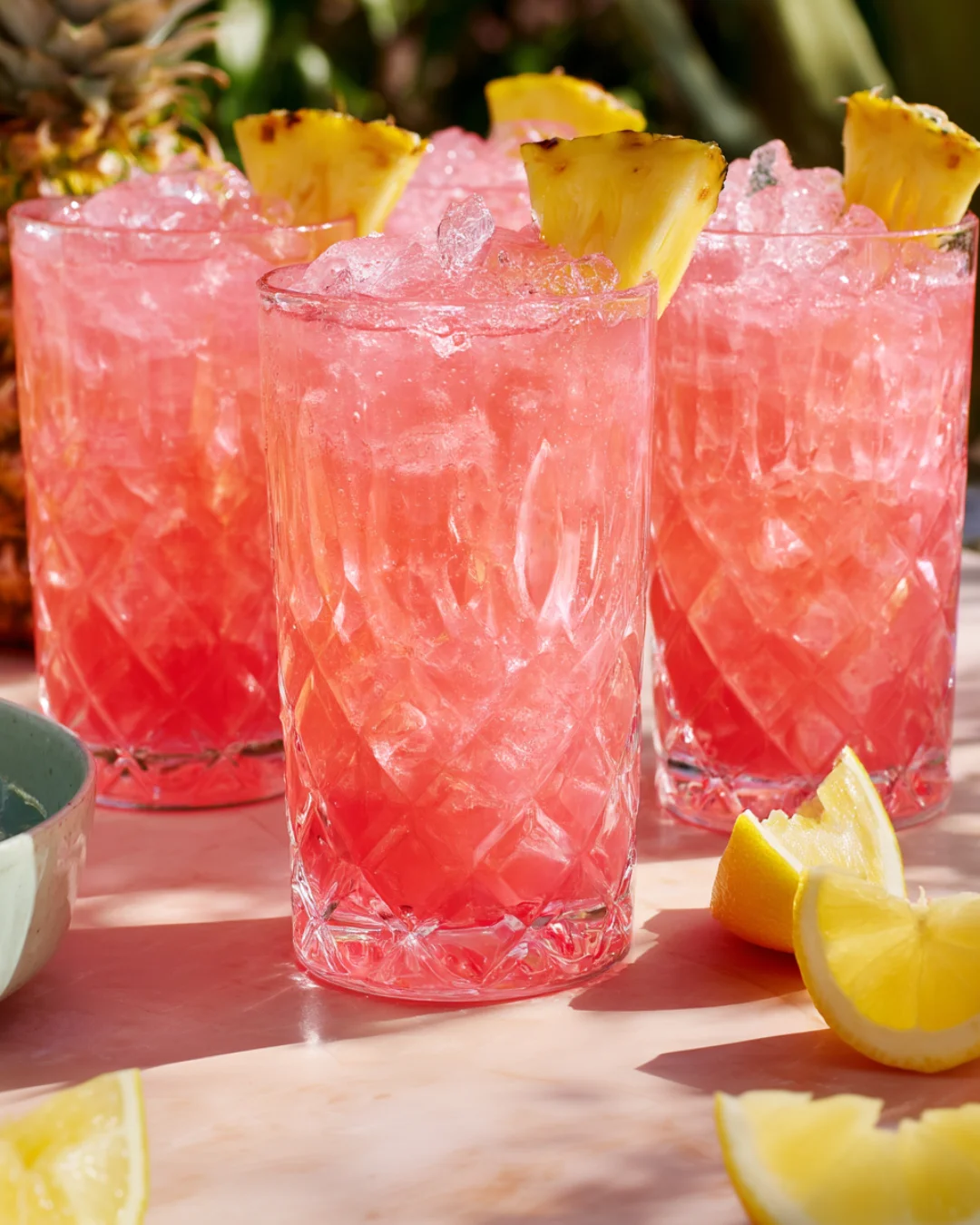 Boozy Pink Pineapple Lemonade
