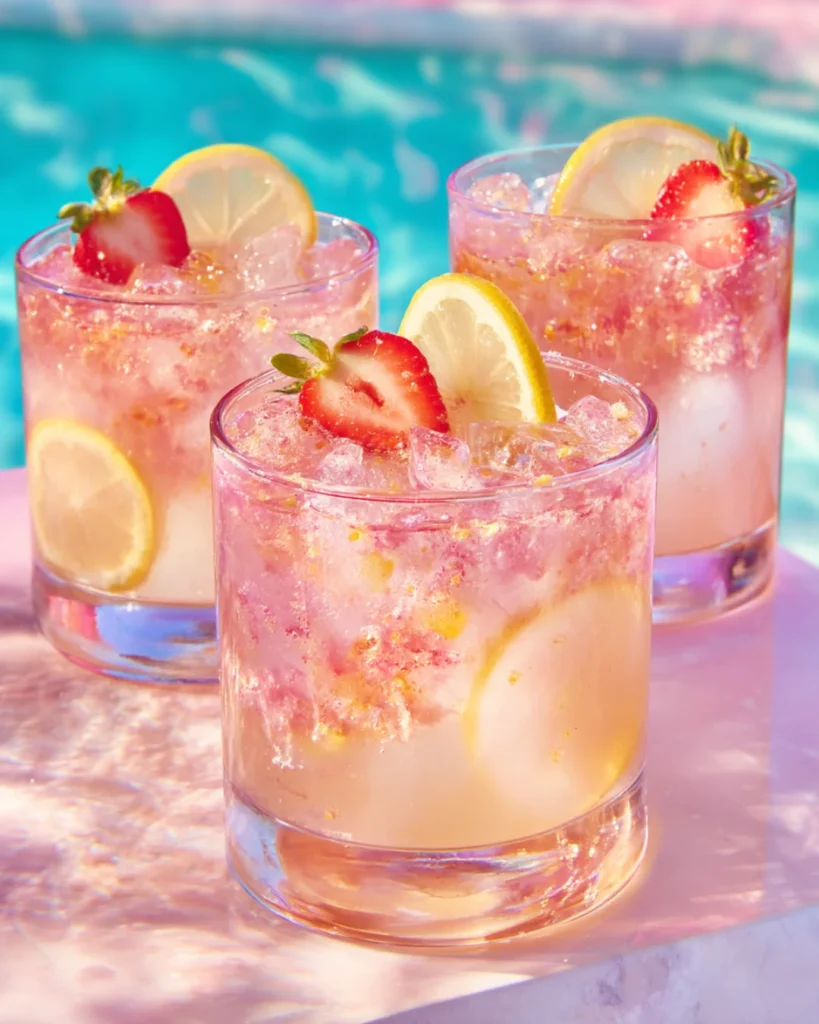 Strawberry Lemonade Whiskey Sour
