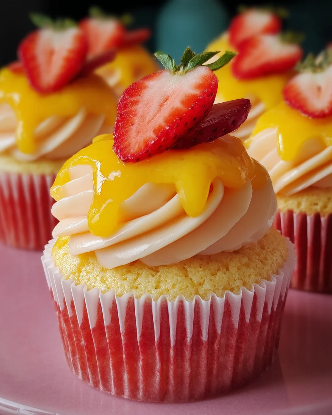 Strawberry Mango Cupcakes