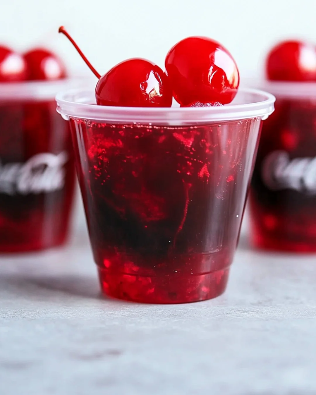 Rum and Cherry Coke Jello Shots