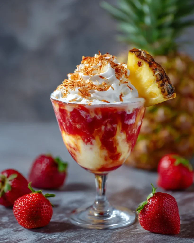 Hawaiian Lava Flow Cocktail