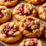 Buttery Raspberry Crumble Cookies