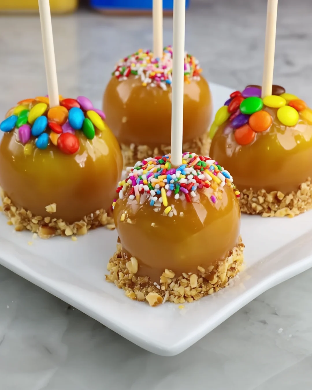 Mini Drunken Caramel Apples