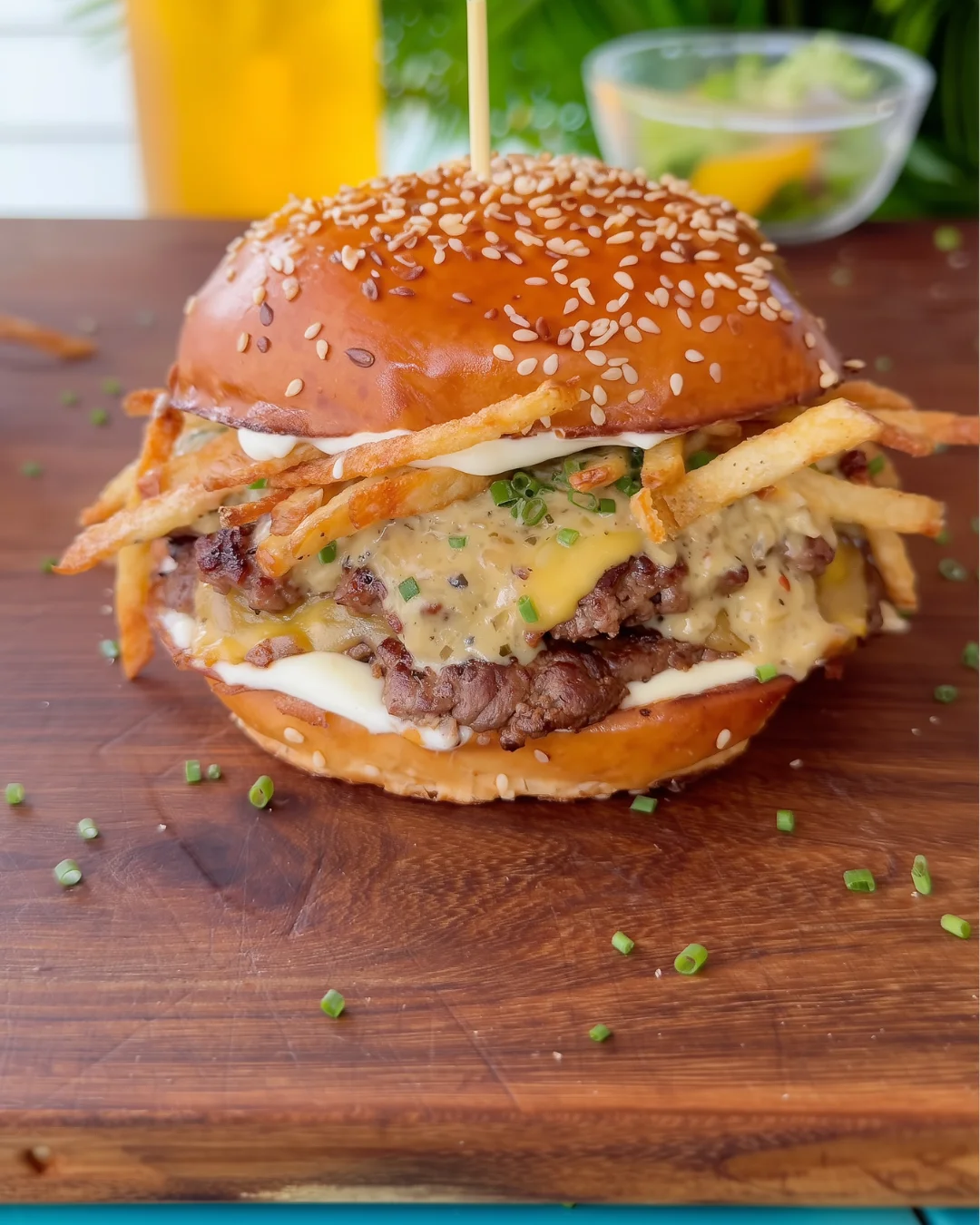 Peppercorn-Crusted Steak Burger