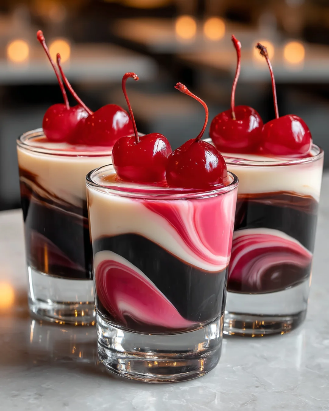 Cherry Rose Mudslide Shots