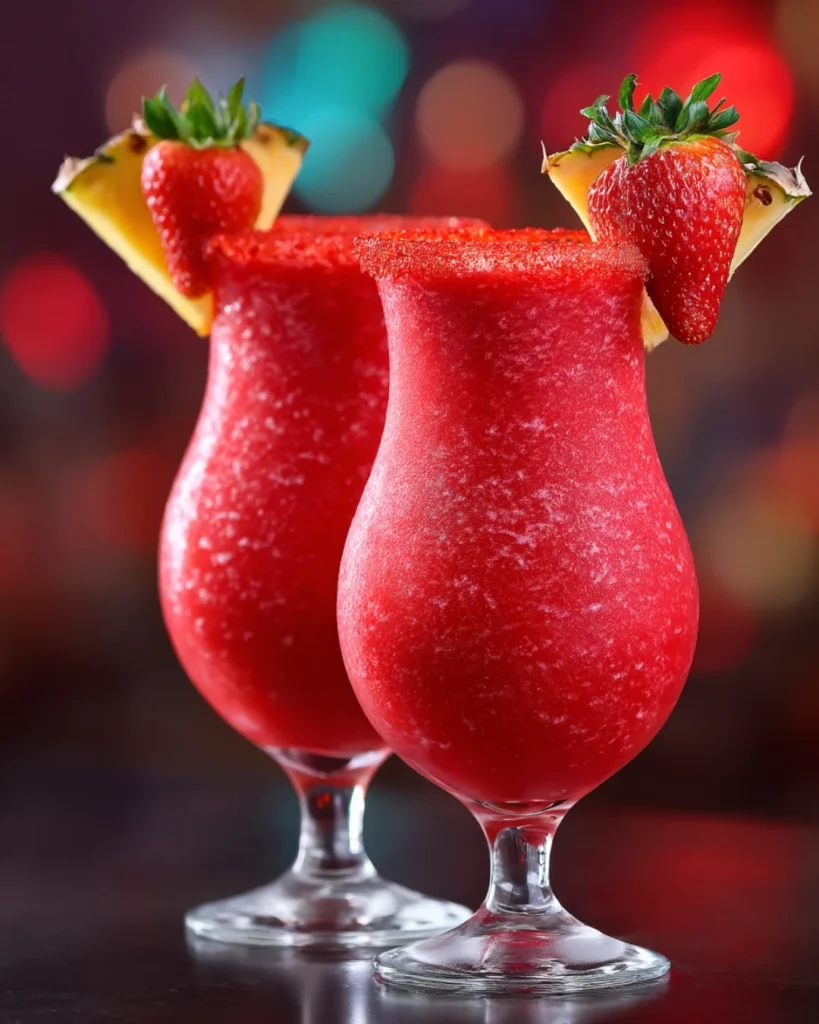 Girl in Red Colada cocktail