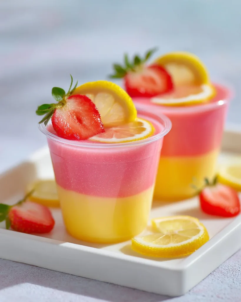 Pink Lemon Paradise Jello Shots