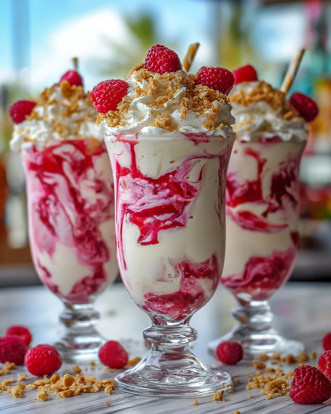 Refreshing Raspberry Cheesecake Freakshake