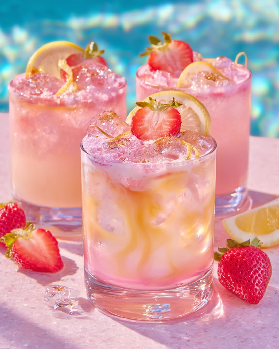 Strawberry Lemonade Whiskey Sour