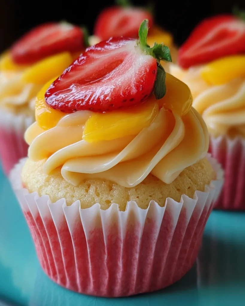 Strawberry Mango Cupcakes