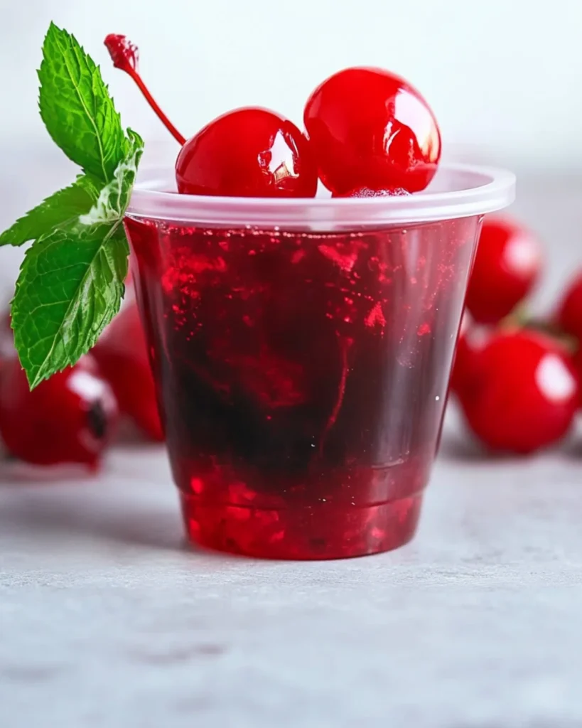 Rum and Cherry Cola Jello Shots