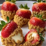 Cookie Butter Cheesecake Stuffed Strawberries