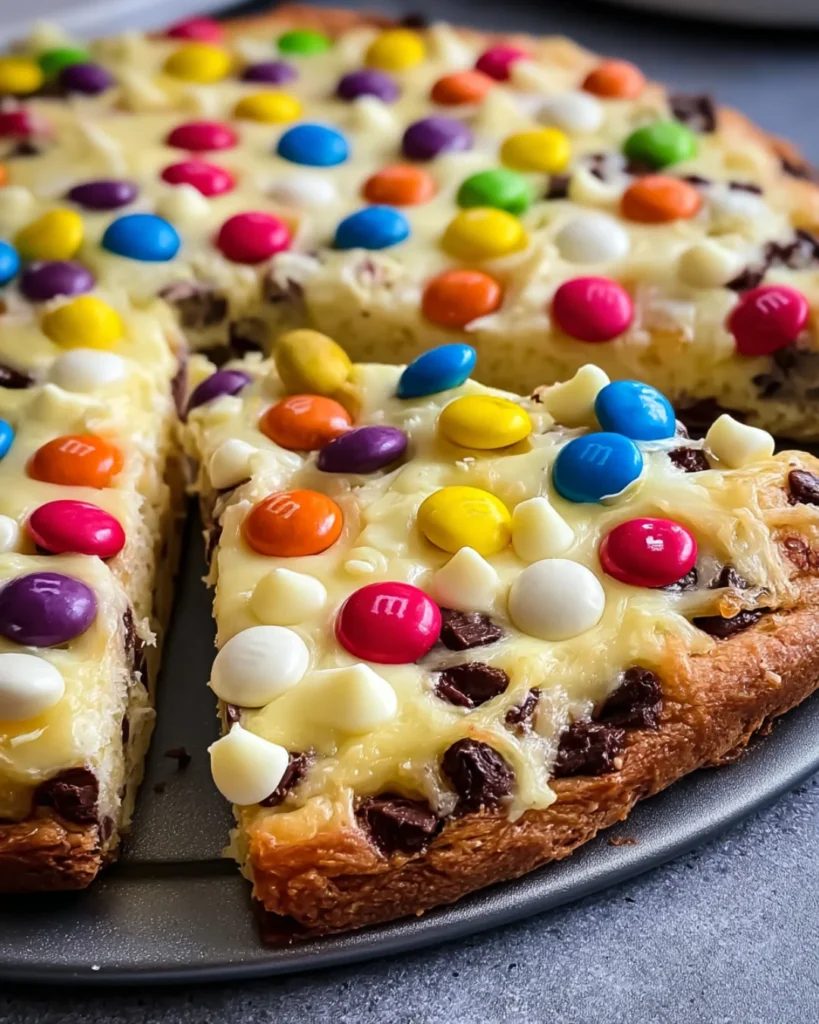Easy White Chocolate Brownie Pizza
