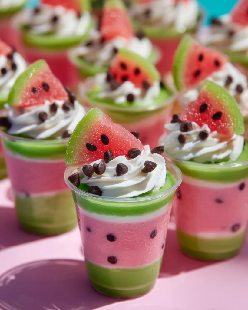 Watermelon Pudding Shots