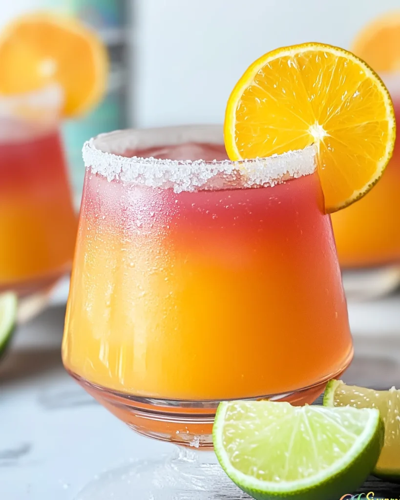 Frozen Sunrise Margarita recipe