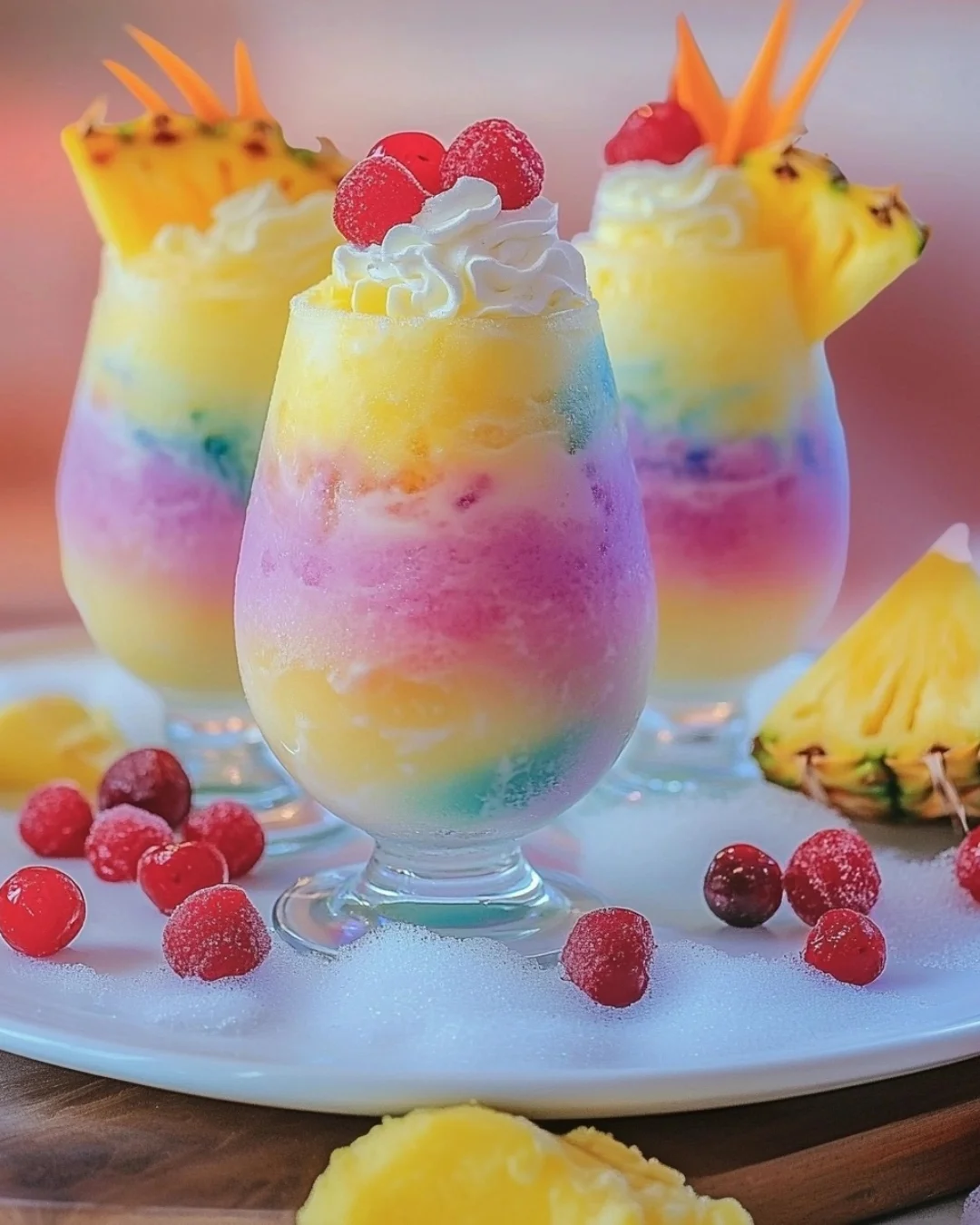Rainbow Sherbet Piña Colada Recipe