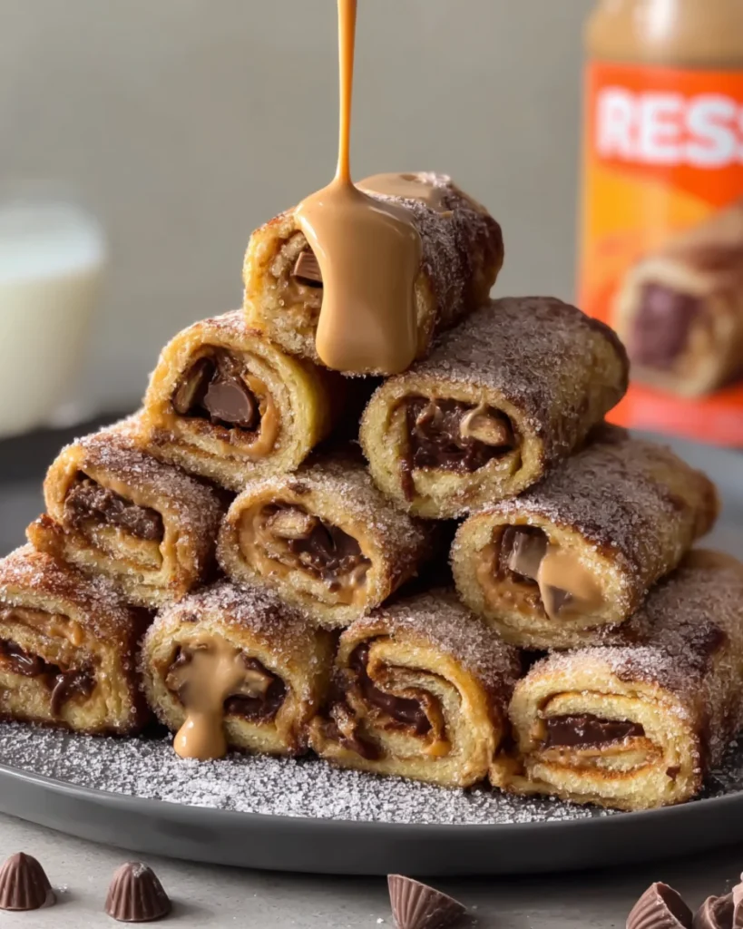 Peanut Butter Cup French Toast Rolls