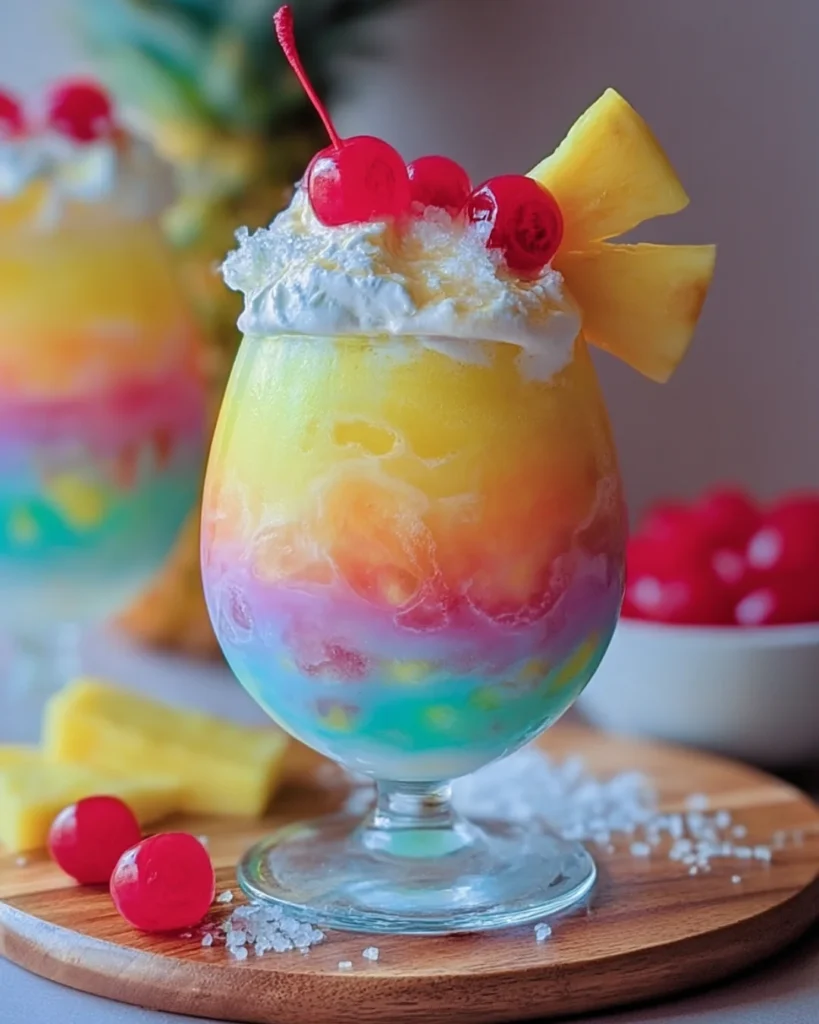 Rainbow Sherbet Piña Colada Recipe
