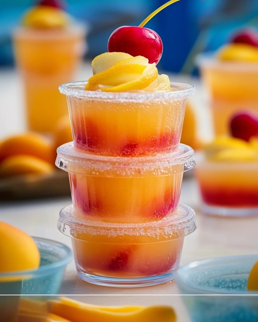 Beach Peach Lemonade Jello Shots