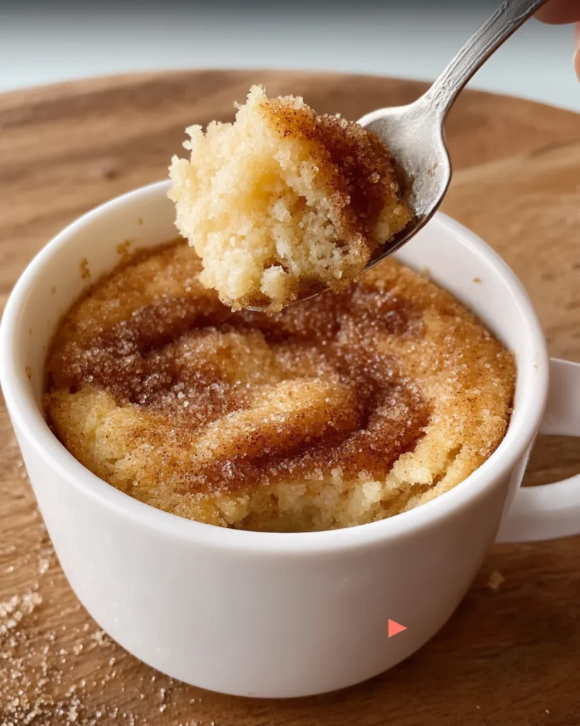 Cinnamon roll mug cake