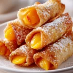 Peach Cobbler Egg Rolls