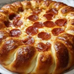 Stuffed Crust Pepperoni Pizza Recipe