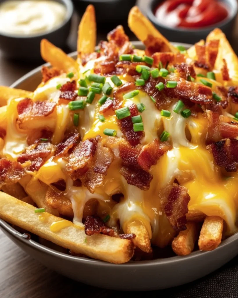 loaded bacon cheese fries