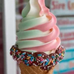 Strawberry Swirl Cone