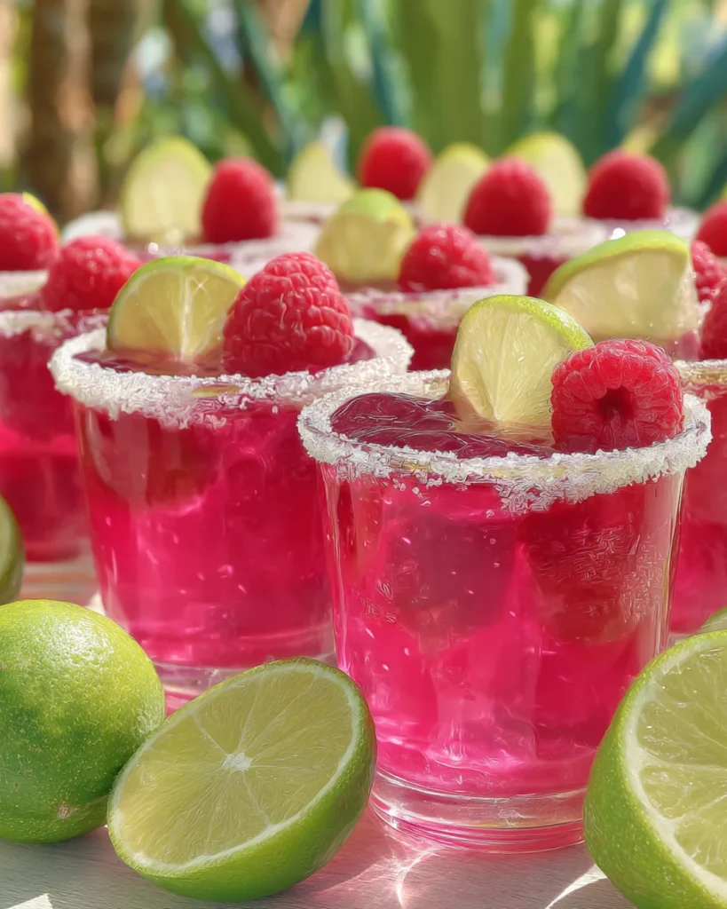 Raspberry Margarita Jello Shots