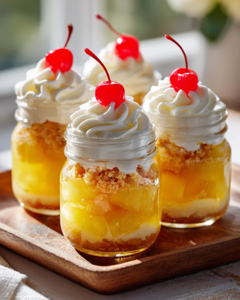 Pineapple Upside Down Cake Jars