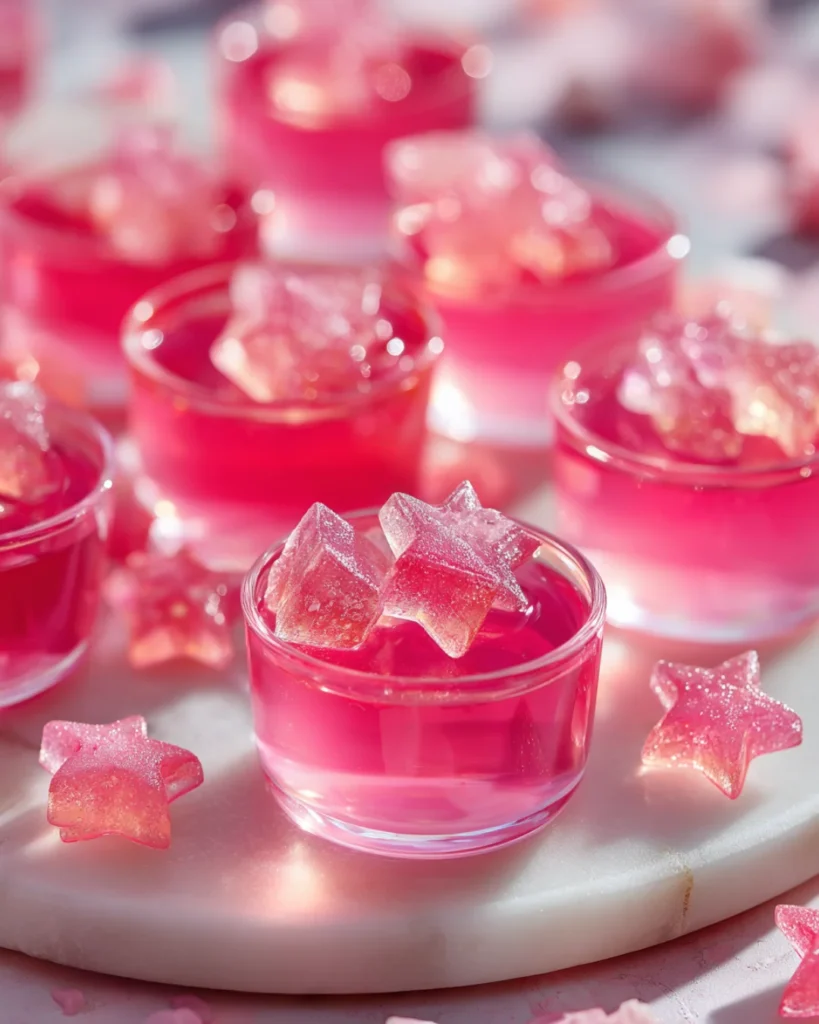 Pink Whitney Pink Starburst Jello Shots
