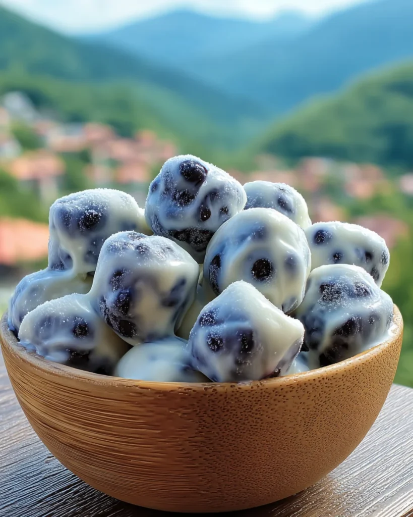 Frozen Yogurt-Dipped Blueberries