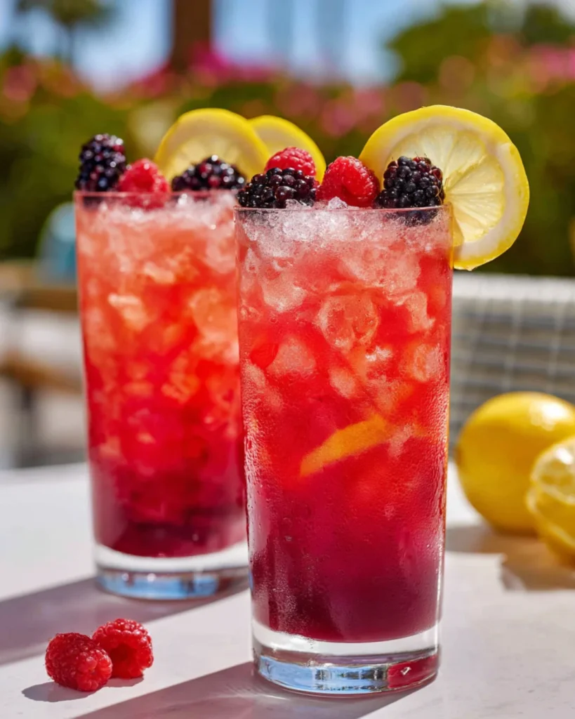 Berry vodka cocktail