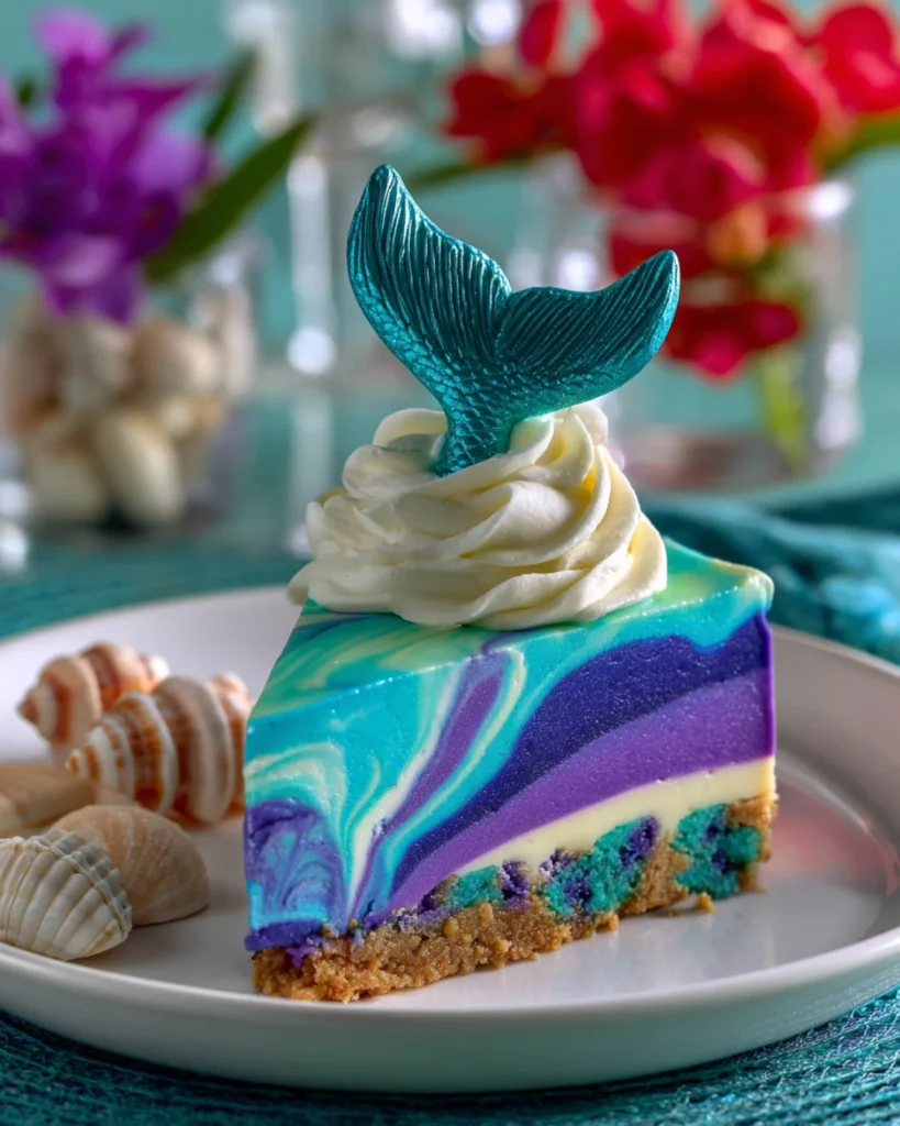 Mermaid Swirled Cheesecake