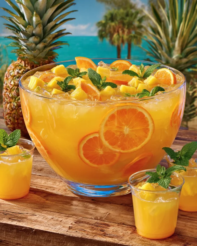 Tropical rum punch