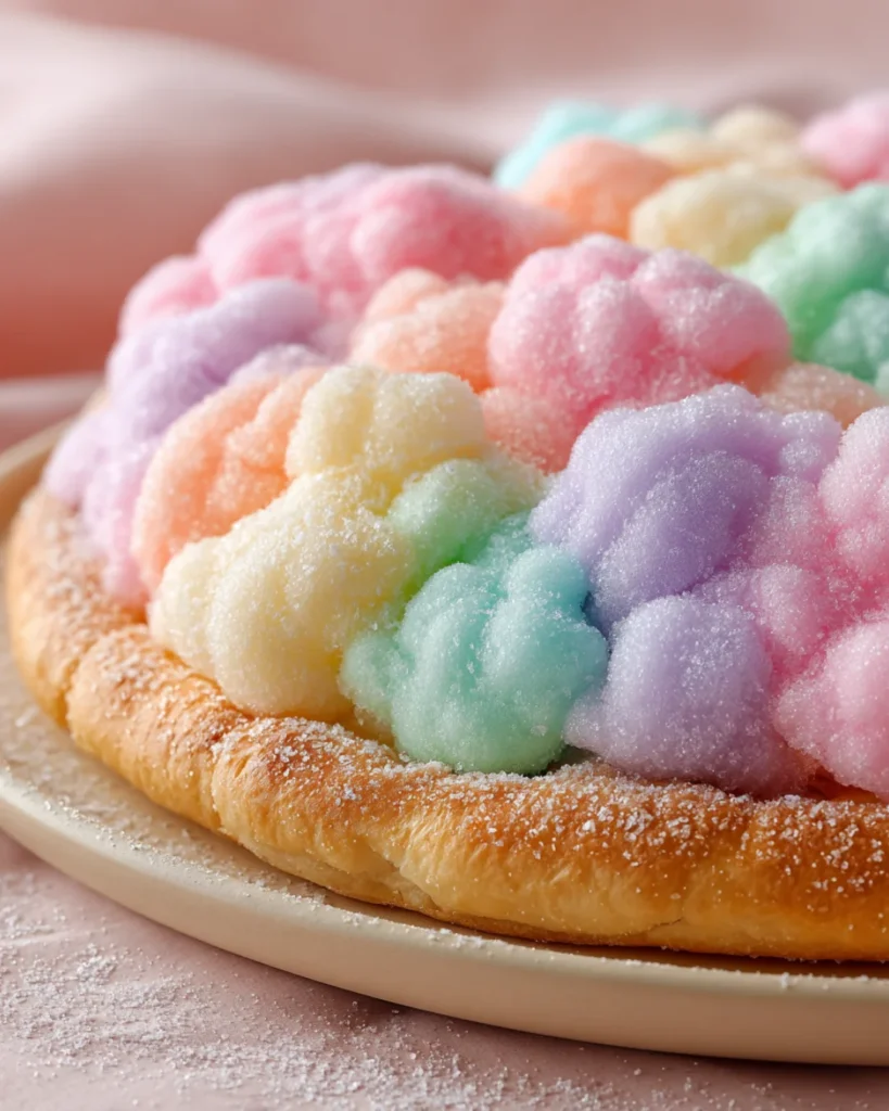 Rainbow Cloud Sugar Pizza
