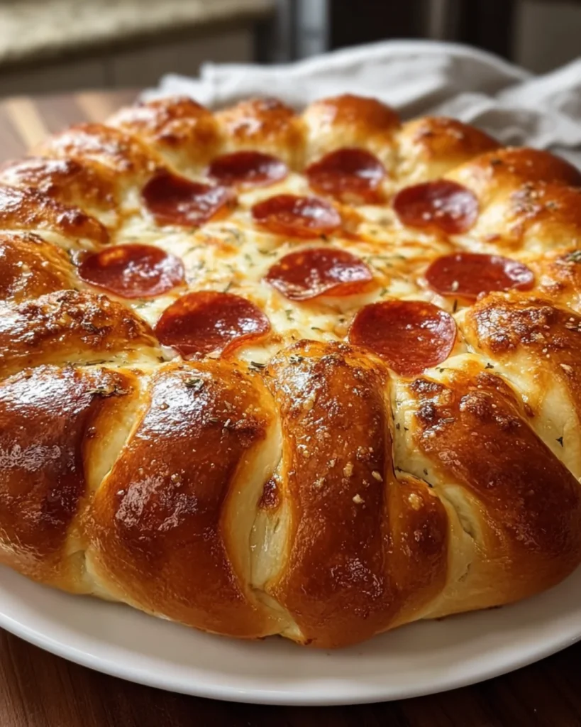 Stuffed Crust Pepperoni Pizza Recipe