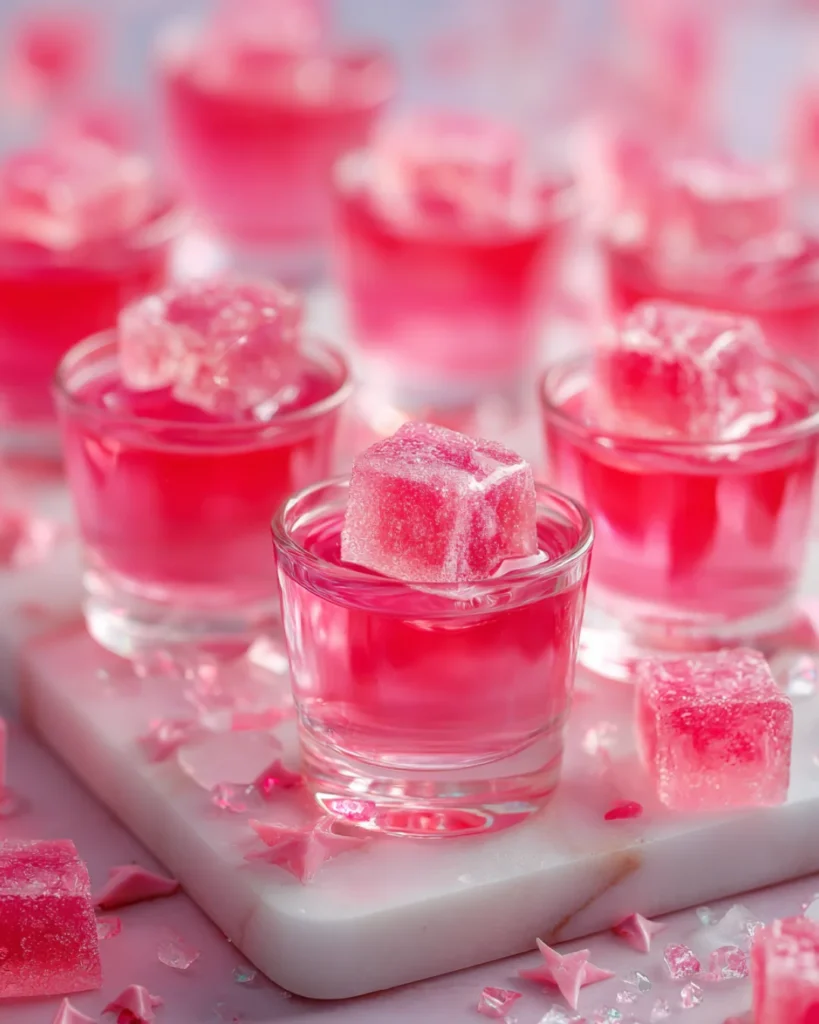 Pink Whitney Pink Starburst Jello Shots