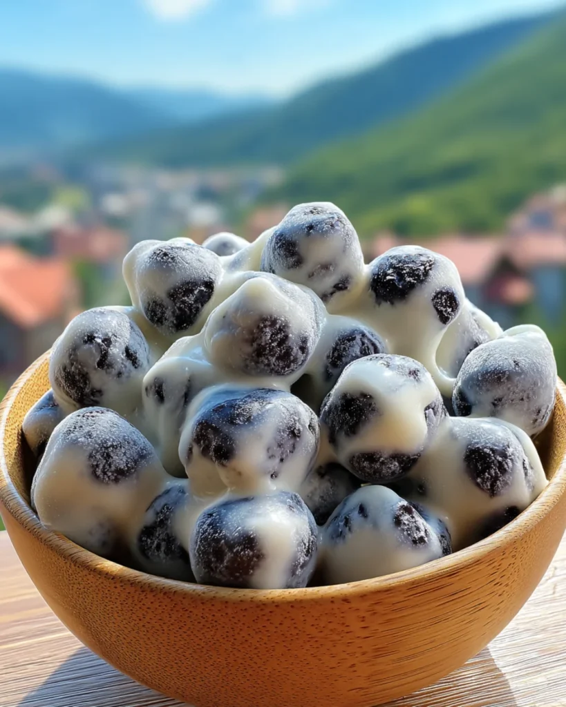 Frozen Yogurt-Dipped Blueberries