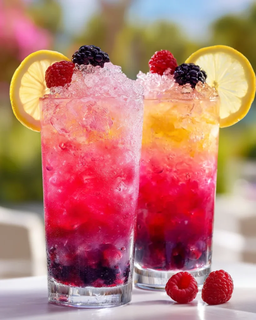 Berry vodka cocktail