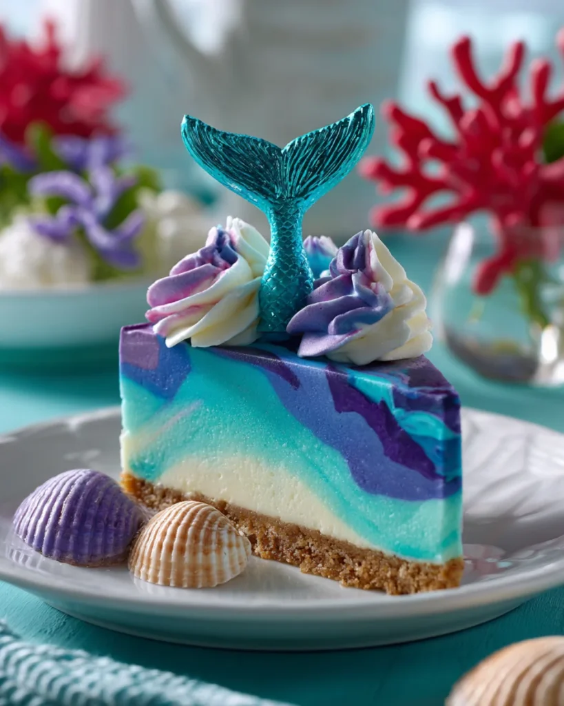 Mermaid Swirled Cheesecake
