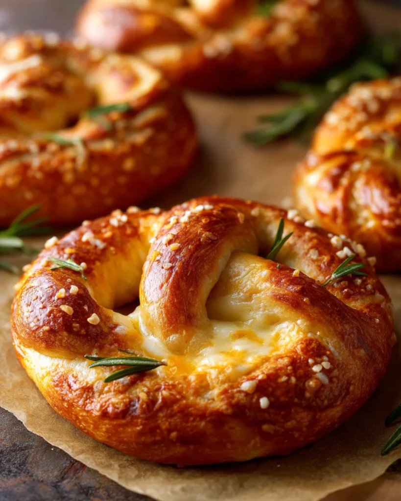 mozzarella-stuffed soft pretzels